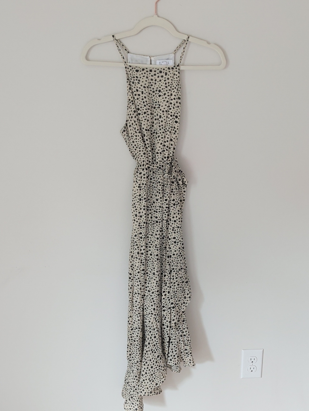 THML Dress with Black Polka Dots-  Size Small